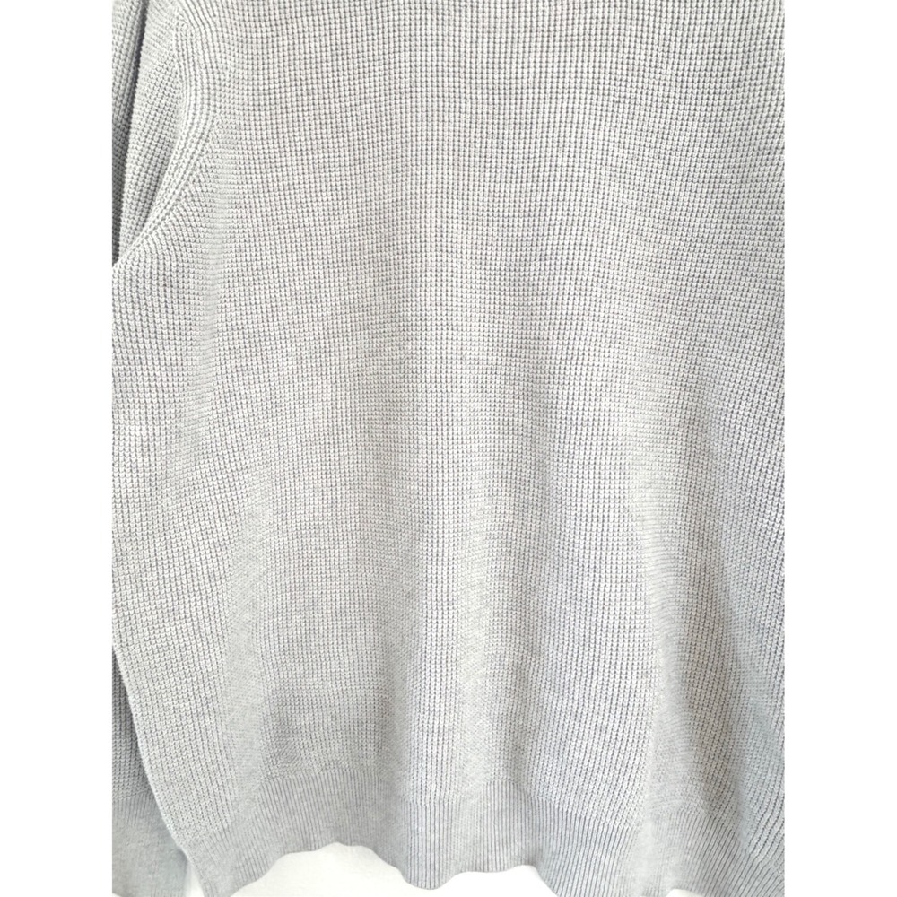 Outerknown | Grey Nostalgic Solid Waffle-Knit Organic Cotton-Blend‎ Sweater - Picture 3 of 5